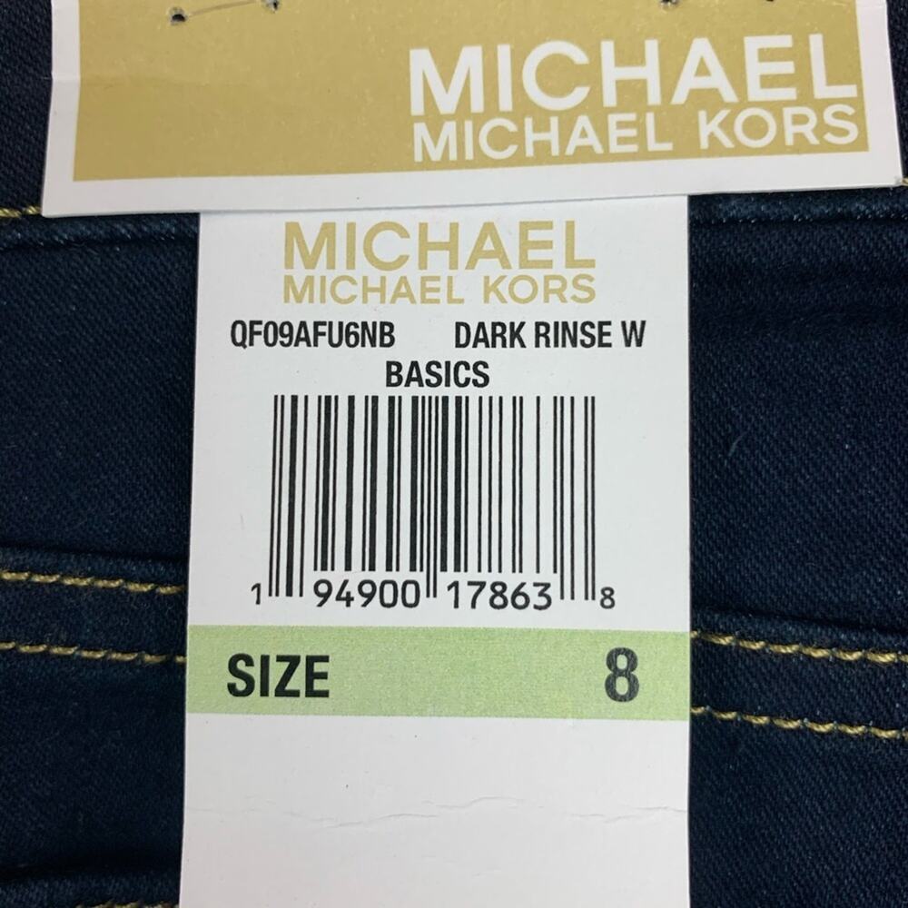 MICHAEL KORS High Rise Skinny Jeans, Dark Wash Women's Size 6 NWT - Picture 7 of 9